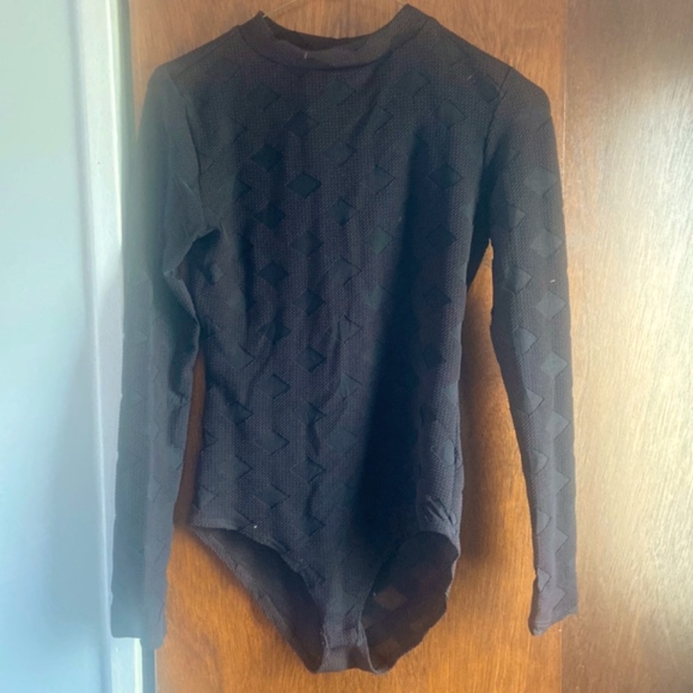 Black see-through bodysuit.